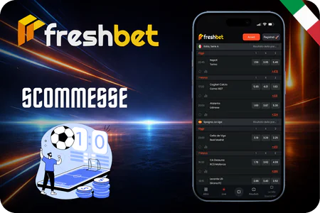 Schermata scommesse live Sportsbook FreshBet