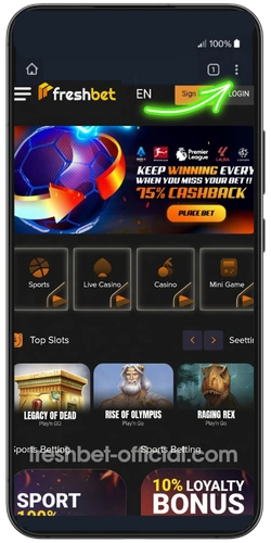 FreshBet Casino homepage