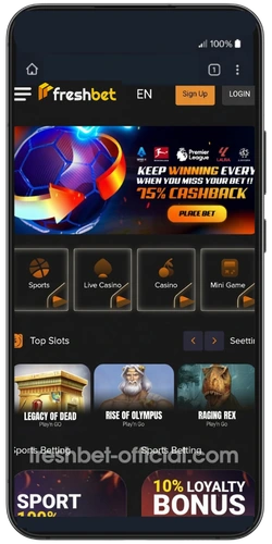 FreshBet Casino main page
