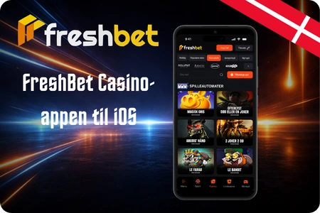 Reklamebanner for FreshBet Casino-appen til iOS