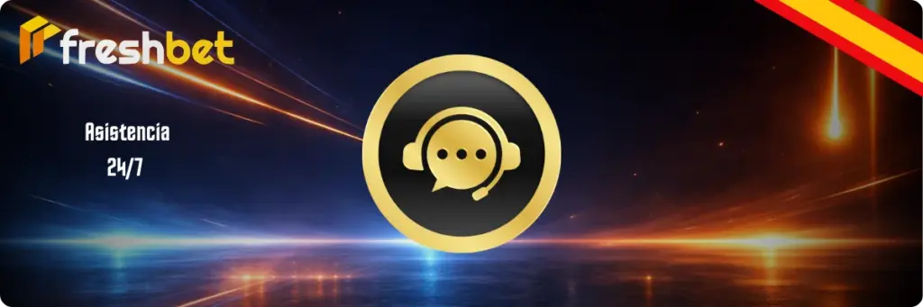 Banner de atención al cliente de FreshBet 24/7