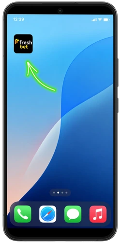 Android-startskærm med FreshBet-appikonet