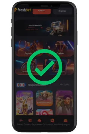 Freshbet casino login confirmado con el panel de la cuenta cargado